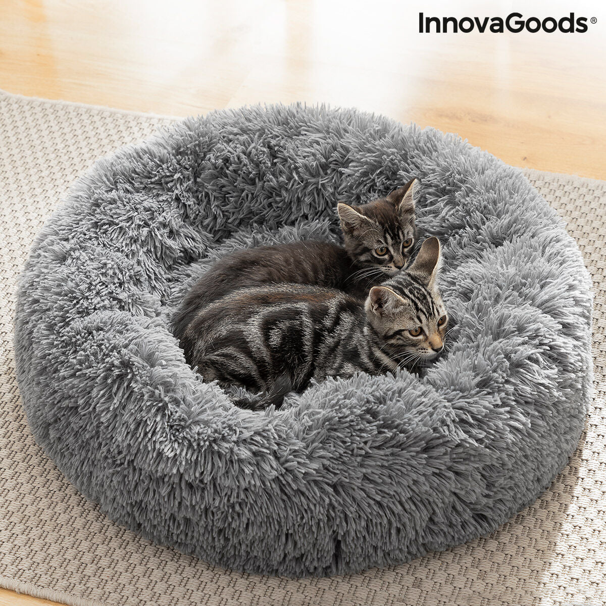 Panier Anti-stress Bepess – Gris Anthracite | Couchage Cocon Ø 60 cm