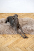 Tapis en Peau de Mouton Naturelle – Greige | Artisanat des Tatras