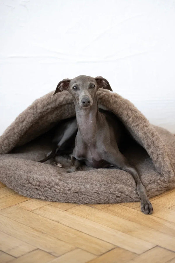 Dôme de Couchage en Laine Naturelle – Pet Cave Beige | Artisanat