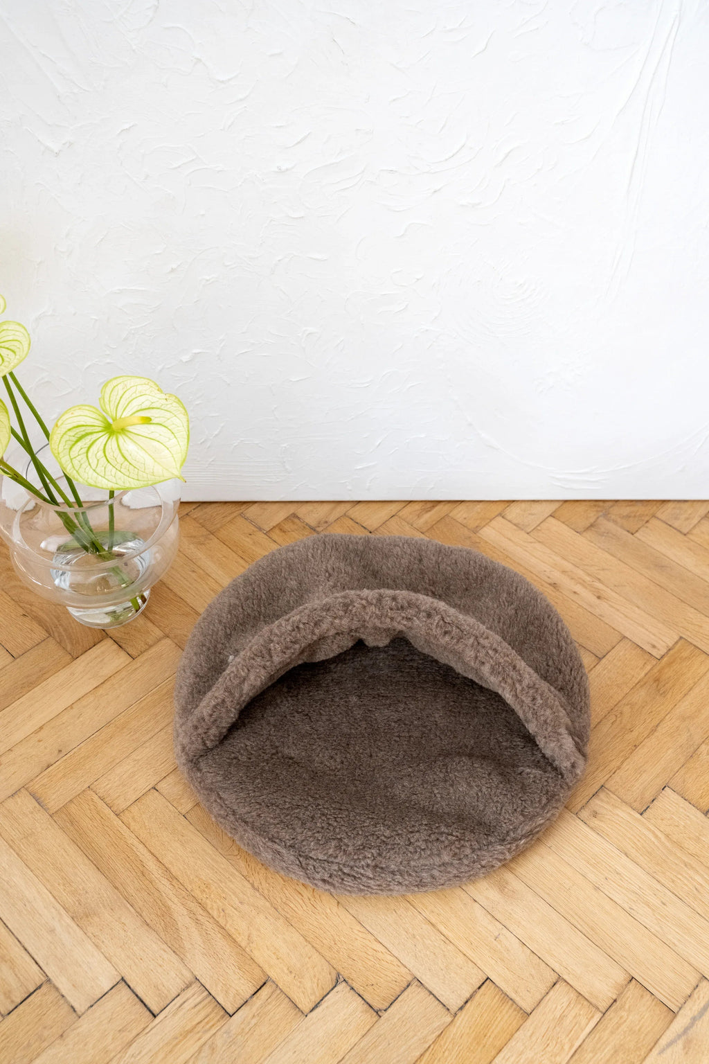 Dôme de Couchage en Laine Naturelle – Pet Cave Beige | Artisanat