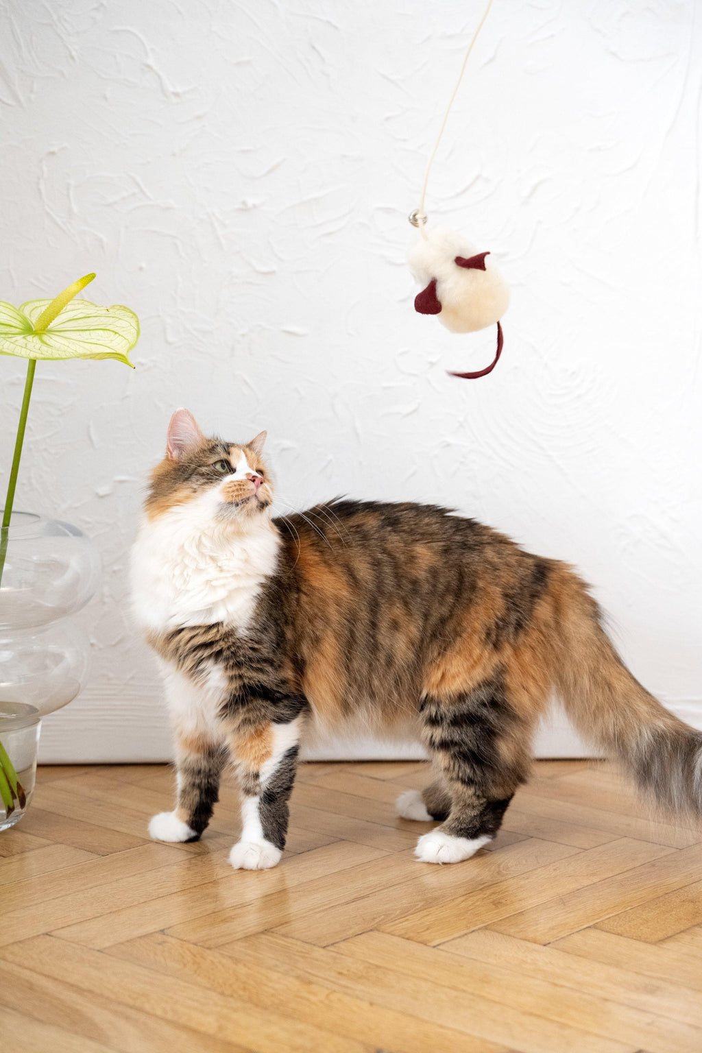Jouet pour Chat en Laine Naturelle – Petite Souris | Grelot & Bois